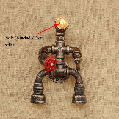 Steam punk wall lamp creative restaurant hall corridor stair iron robot wall light （WH-VR-43）