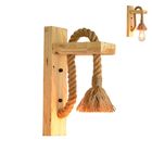 Vintage Wooden Wall Light for Restaurant Coffee Shop Decor rope wall lamp (WH-VR-51)
