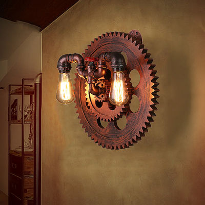 Corridor restaurant living room bedroom Industry wind Retro loft art wood wall lamp(WH-VR-54)