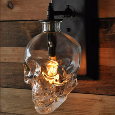 Industrial Vintage Wall Lamp Glass Lamp Shape For Living Room Bedroom Nordic Home Decor Creative Skull Wall Lights (WH-V
