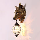 Resin Wolf Wall Lamps Vintage Wall Sconce Light Fixtures for Living Room Bedroom Loft Industrial Lamp (WH-VR-63)