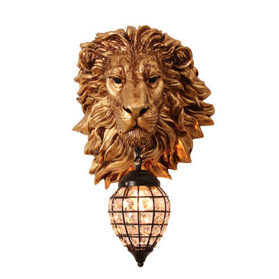 European Retro Gold Lion Wall Lamp Vintage Crystal Wall Sconce Light（WH-VR-65）