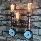 Vintage Industrial Water Pipe Wall Light Retro E27 Edison Wrought Iron steampunk lamp (WH-VR-90)