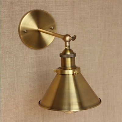 Wrount Iron Brass Vintage Wall Lamp Light For Cafe Room Edison brass wall lamp （WH-VR-105）