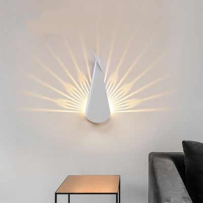 Peacock LED Wall Lamps modern Wall Light for Bedroom Bedside lamp (WH-OR-25)