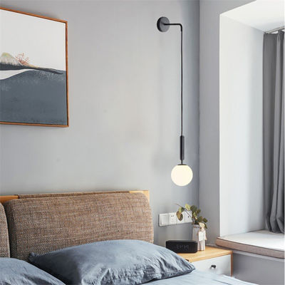 Modern Glass Wall Lamp Scandinavian Wandlamp Bedside Reading Lamp (WH-OR-31)