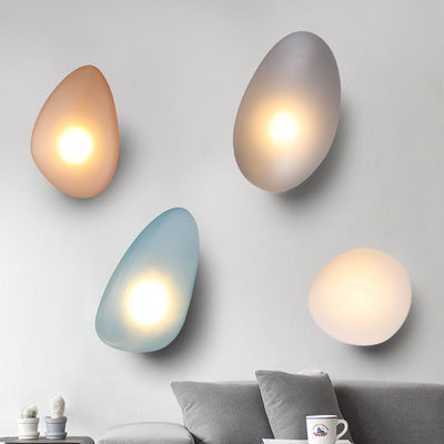 Bedroom Living Room Designer Lamp Modern Glass Pebble Wall Light（WH-OR-77）