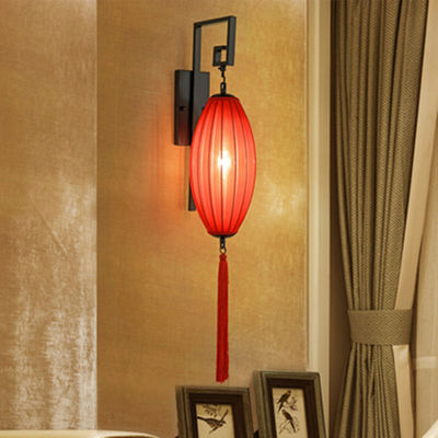 Classical Chinese Style Festive Quaint Rural Wood Red Lantern Wall Lamps(WH-OR-92)