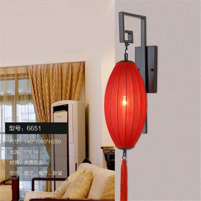 Classical Chinese Style Festive Quaint Rural Wood Red Lantern Wall Lamps(WH-OR-92)