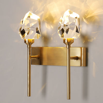 LED Crystal Wall Light All Copper Nordic for Bedroom Living Room gold wall sconce(WH-OR-100)