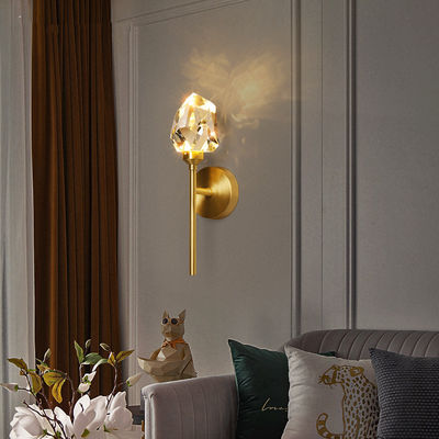 LED Crystal Wall Light All Copper Nordic for Bedroom Living Room gold wall sconce(WH-OR-100)