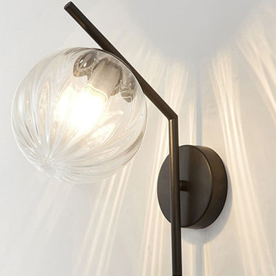 Black Gold Nordic Glass Wall Lamp Led Indoor Moon Wandlamp Bedroom indoor wall lamp (WH-OR-111)