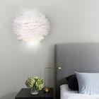 Nordic Pure White Feather Light Wall Lamp Romantic Sconces Lamp for Bedside Lighting(WH-OR-142)