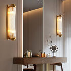Bedside Livingroom Decoration LED Sconce Lamp Bathroom Home Light Crystal Golden Wall Light(WH-OR-152)