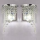 Indoor home Sconce Crystal Wall Light Chrome Left Right Silver Wall Lamp Sconce (WH-OR-154)