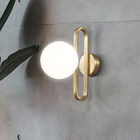 Nordic Glass Ball Bedside Wall Lamp Fashion Retro Brass Molecule Design brass wall lamp（WH-OR-171)
