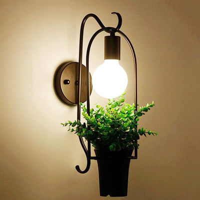 Nordic Wall Lamp Industrial Vintage Iron Metal Plant Wall Lamp(WH-OR-177)