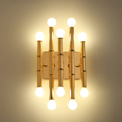 Gold Nordic Loft Villa Wall Lamp Art Creative Designer Meurice 10 Light Wall Sconce（WH-OR-183)