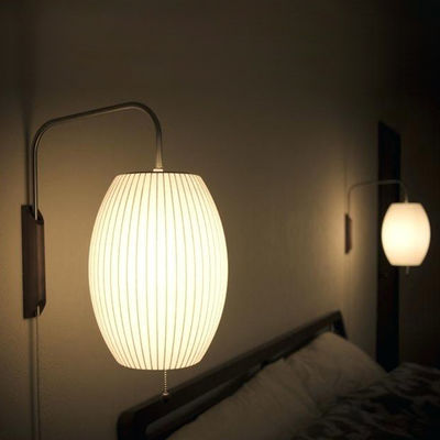 Japanese Silk Cloth Wall Light Fixture For Bedroom Modern Nelson Saucer Wall Sconce (WH-OR-194)v