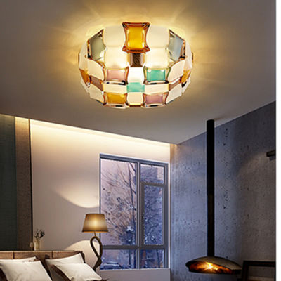 Italy Design Colorful Pvc Lattice Led Ceiling Light Creative Living Room Mida Wall/Ceiling Light(WH-OR-218)