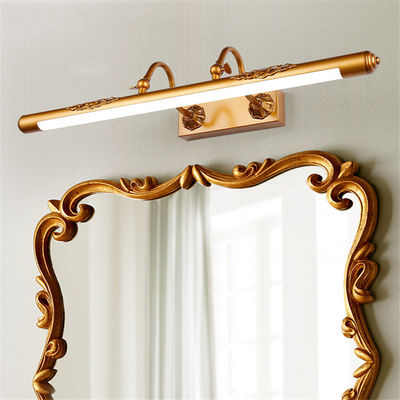 Adjustable Retro Bathroom LED Mirror Light Bronze Carved Bathroom Cabinet Vanity Mirror Light(WH-MR-42)