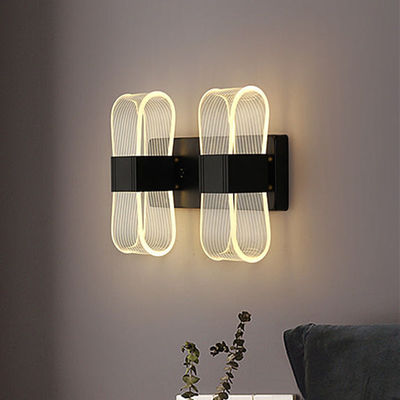 Modern transparent line light guide LED bar light luxury creative living room scandinavian wall lamp(WH-OR-230)