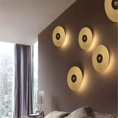 Creative Art Disc Hollow Metal Wall Lamp Hotel Bedroom Bedside New Earth led wall light(WH-OR-226)