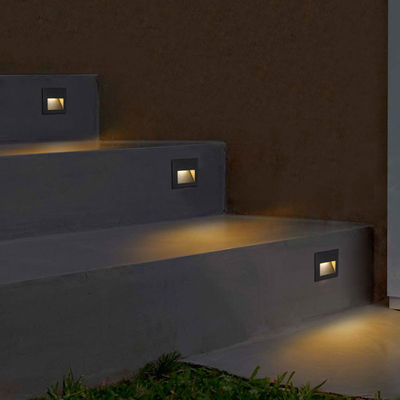 Retro Recessed LED Stair Light 85-265V 3W LED Wall Sconce Lighting In Step Lamp（WH-HR-16)