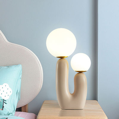 Post-modern Led Table Lamp Resin Glass Ball Table Lamps For Living Room Bedroom Table light(WH-MTB-09）