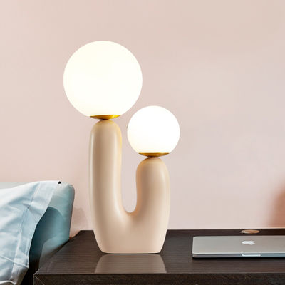 Post-modern Led Table Lamp Resin Glass Ball Table Lamps For Living Room Bedroom Table light(WH-MTB-09）