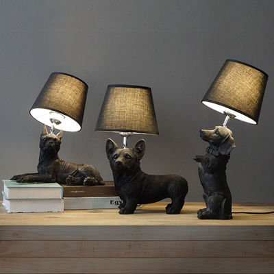 Danish Designer Table Lamp Resin Pet Dog Table Lamps For Living Room Bedroom Study Desk Light(WH-MTB-10)