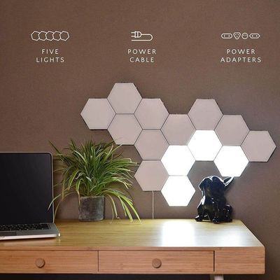 DIY Wall Lamp Touch Switch Quantum Lamp LED Hexagonal Lamps Modular Creative Wall Light(WH-RC-24)