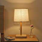 Modern Wood Linen Bedside Minimalist Table Lamp wooden standing lamp(WH-MTB-27)