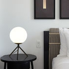 Nodic LED Table Lamp Study Living Room Bedroom Minimalist Round Glass Ball Tripod ball table lamp(WH-MTB-32）