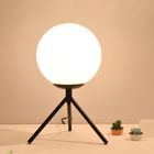 Nodic LED Table Lamp Study Living Room Bedroom Minimalist Round Glass Ball Tripod ball table lamp(WH-MTB-32）