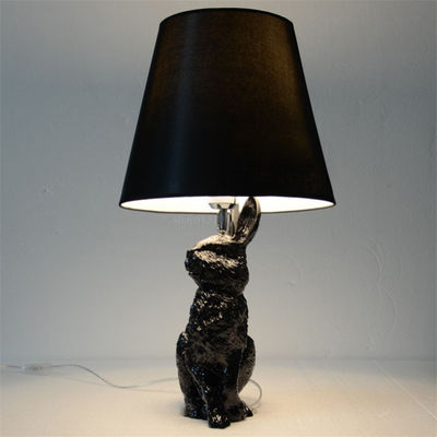 Nordic LED Table Lamp American Dutch Animal Table Lights Bedroom Bedside Lamp Resin Rabbit Table Lamp(WH-MTB-39)