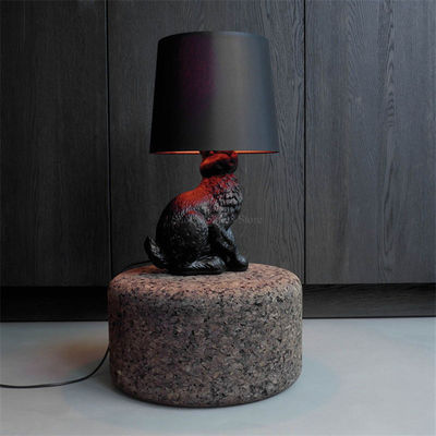 Nordic LED Table Lamp American Dutch Animal Table Lights Bedroom Bedside Lamp Resin Rabbit Table Lamp(WH-MTB-39)