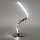 LED Spiral Table Lamp Curved Desk Bedside Lamp silver table lamp(WH-MTB-42)