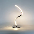 LED Spiral Table Lamp Curved Desk Bedside Lamp silver table lamp(WH-MTB-42)