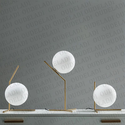 Modern Glass Ball table lamps Gold Nordic Simple Bedroom Bedside Reading copper table lamp(WH-MTB-48)