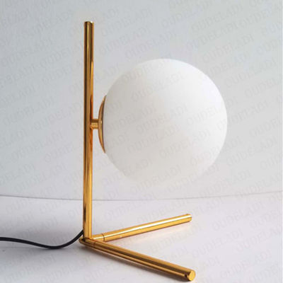 Modern Glass Ball table lamps Gold Nordic Simple Bedroom Bedside Reading copper table lamp(WH-MTB-48)