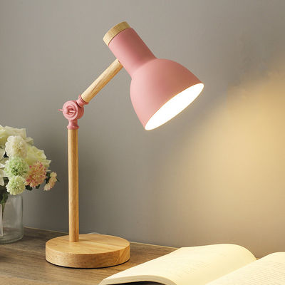 Creative Nordic Wooden Art Iron LED Folding Simple Desk Lamp（WH-MTB-51)