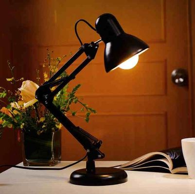 Long Swing Arm adjustable classic desk Lamps E27 LED with switch arm desk lamp(WH-MTB-73)