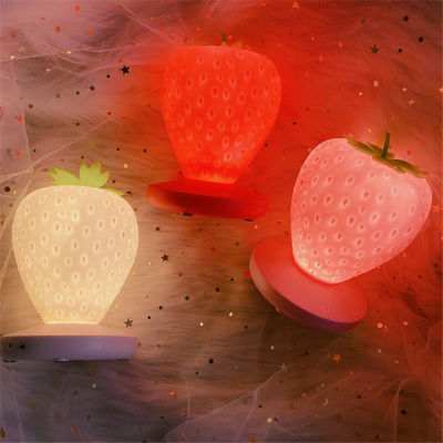 Touch Switch Led Night Lights Silicone Strawberry Table Light(WH-MTB-76)