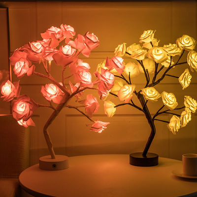 LED Table Lamp Rose Flower Tree USB Night Lights Home Decoration tree light table lamp(WH-MTB-81)