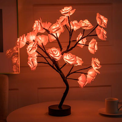 LED Table Lamp Rose Flower Tree USB Night Lights Home Decoration tree light table lamp(WH-MTB-81)