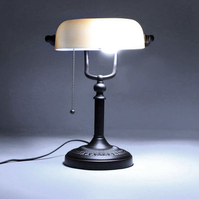 Classical Vintage Simple Banker Table Lamp E27 with Switch Green Table lamp(WH-MTB-84)