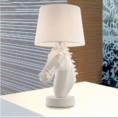 Nordic luxury resin desk lamp post-modern hotel decoration horse table lamp(WH-MTB-89)