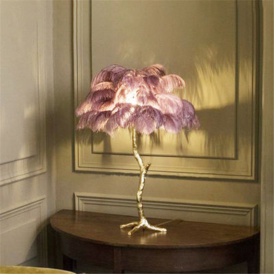 Nordic Ostrich Feather table lamp Palm Tree table lights Interior Lighting(WH-MTB-102)