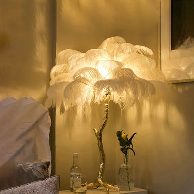 Nordic Ostrich Feather table lamp Palm Tree table lights Interior Lighting(WH-MTB-102)